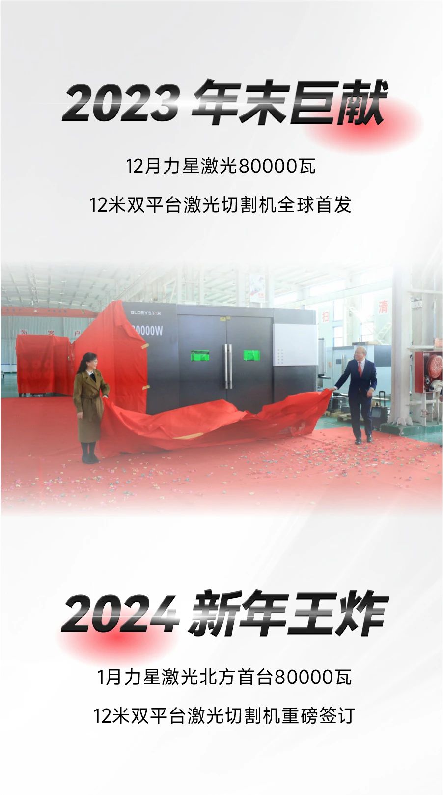 開(kāi)年第一彈！北方首臺80000瓦光纖激光切割機落定，力星激光成就客戶(hù)加工之wang！